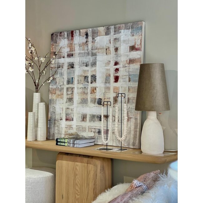 Julitta Cream canvas wall panel abstract mixture