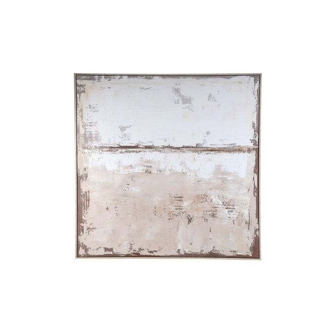 Asante natural canvas paint wallpanel square frame