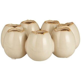 IB Laursen Vase f flowers 7egg shaped vases in a circle