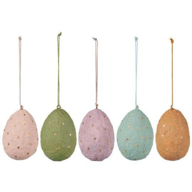 Easter egg 5assed colours for hanging large ,per stuk