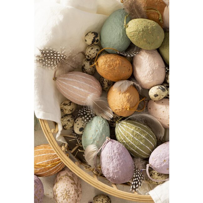 Easter egg 5assed colours for hanging large ,per stuk