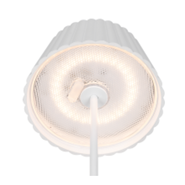 Tafellamp/ Batterijlamp Suarez wit  incl 1x led SMD 1,Watt 3000K, 200 lm