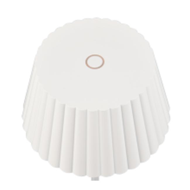 Tafellamp/ Batterijlamp Suarez wit  incl 1x led SMD 1,Watt 3000K, 200 lm