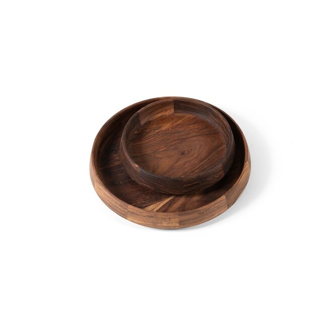 wooden bowl natural boiled dia 35x5 cm