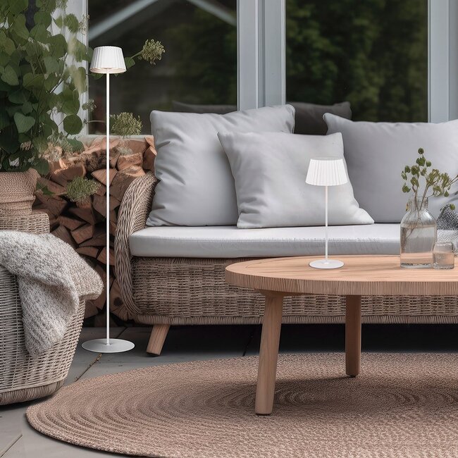 Vloerlamp Suarez wit incl LED SMD, 1.5Watt 3000K, 200 lM