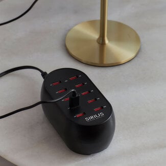 Sirius Decopower USB oplader m 10 stationer incl kabel