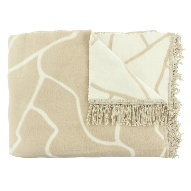 plaid lineas 150x200 cm naturel