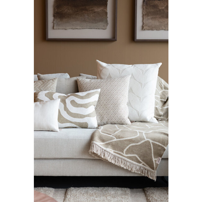 plaid lineas 150x200 cm naturel