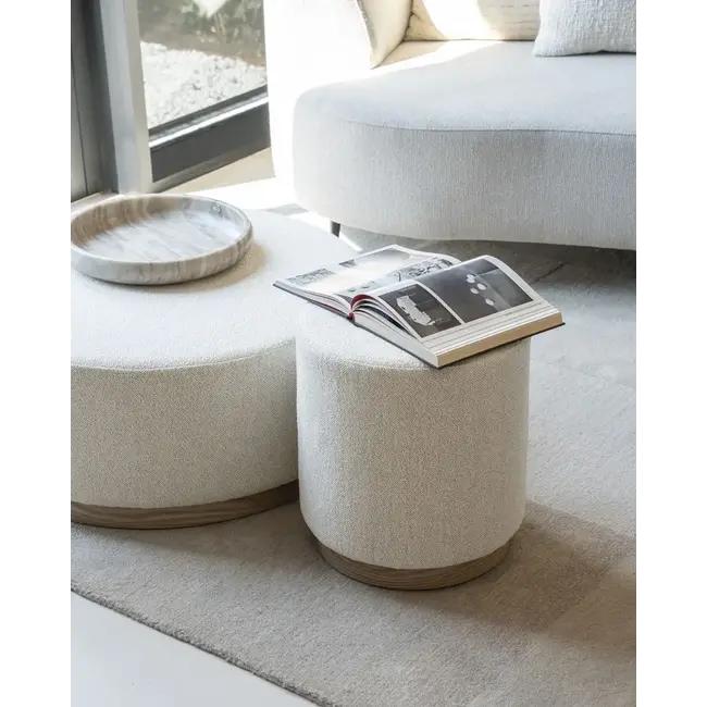 poef Avah small beige 41x41x44 cm