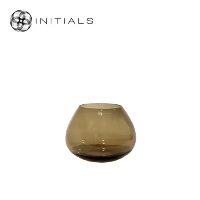 Vase - candleholder bol topaz glass 22x16 cm