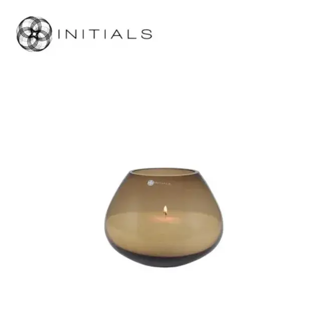 Vase - candleholder bol topaz glass 22x16 cm