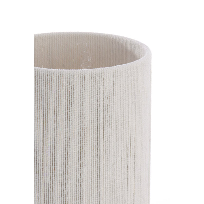 Tafellamp Ø22x67,5 cm DANIALO hout print naturel+touw crème