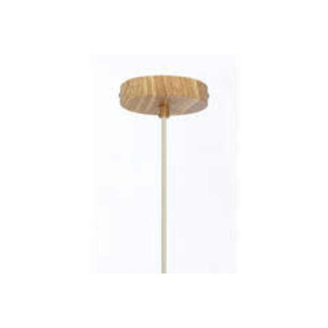hanglamp hout print naturel +touw crème dia 27.5x52 cm