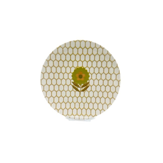 bord 19 cm flower orange green