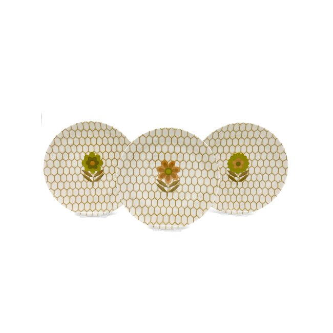 bord 19 cm flower green