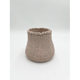 JF The Reborn Home bloempot round chrochet cream D20.6 H17,5 keramiek