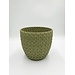 JF The Reborn Home Bloempot round tricot milk olive D23 H21.50