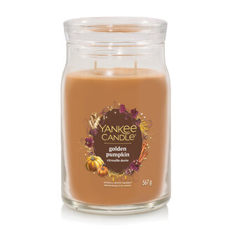 Yankee Candle YC golden pumpkin Signature large jar