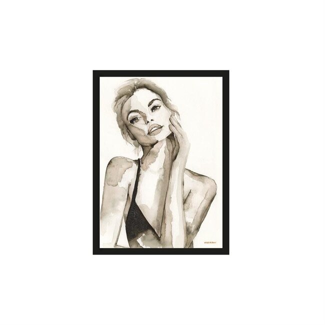 a woman's face smal 80X110 + kader