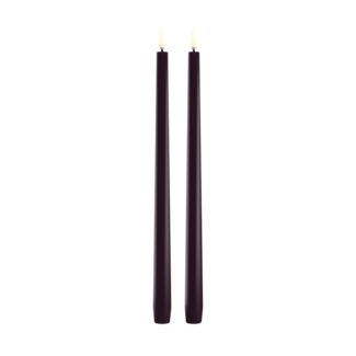 UYUNI LED slim taper candle, plum 2.3x32 cm