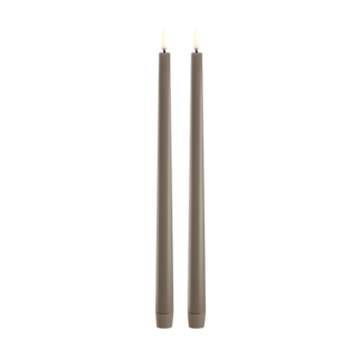 UYUNI LED slim taper candle sandstone smooth 2 2.3x32 cm