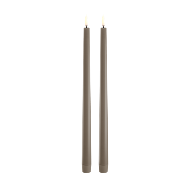UYUNI LED slim taper candle sandstone smooth 2 2.3x32 cm
