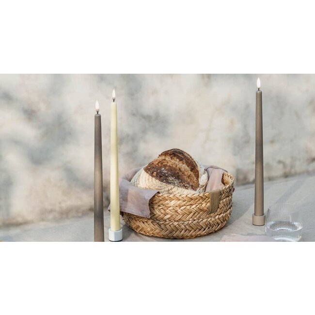 LED slim taper candle sandstone smooth 2 2.3x32 cm