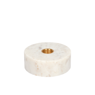 UYUNI marble base candle holder white 3.5x10 cm