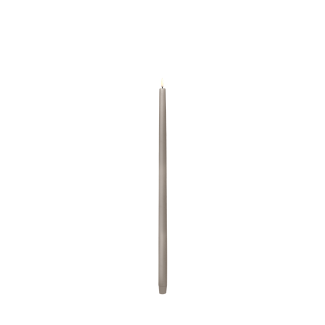 LED tall taper candle, sandstone smooth 2.2x55 cm