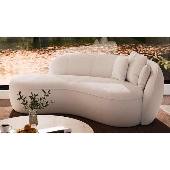 Mogador Lounge small left - stof LS C BOUGIE IVORY 101