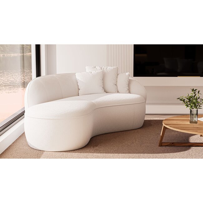 Mogador Lounge small left - stof LS C BOUGIE IVORY 101