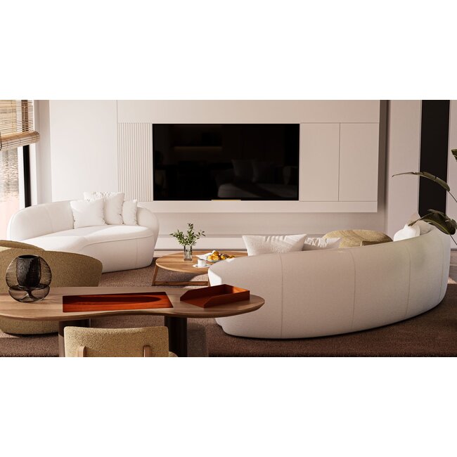 Mogador Lounge small left - stof LS C BOUGIE IVORY 101