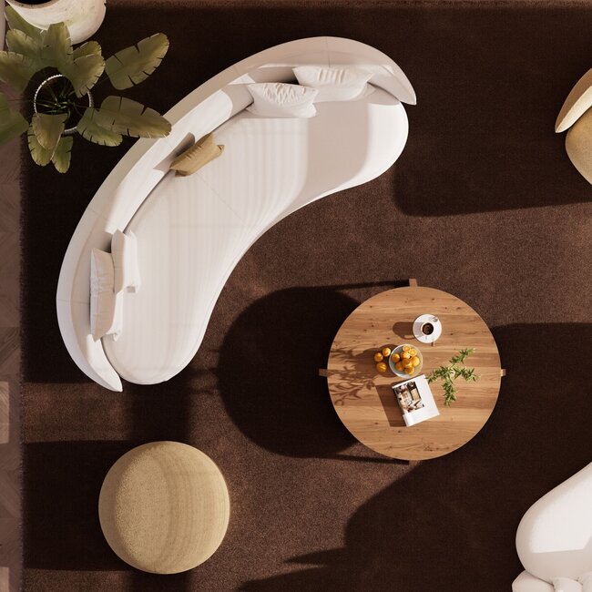 Mogador Lounge small left - stof LS C BOUGIE IVORY 101