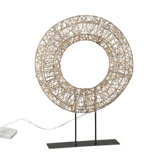 PTMD Nadal Gold PE wreath statue with LED lights S
