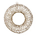 PTMD Nadal Gold PE hanging wreath with LED lights XS