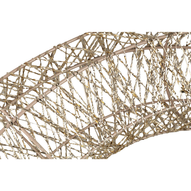 Nadal Gold PE hanging wreath with LED light S