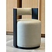 Dekocandle One seater ecru on black brushed wood 50x48x66 cm