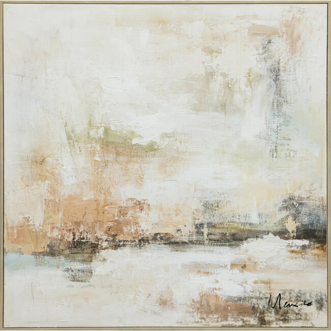 schilderij le paysage 100x100 cm,