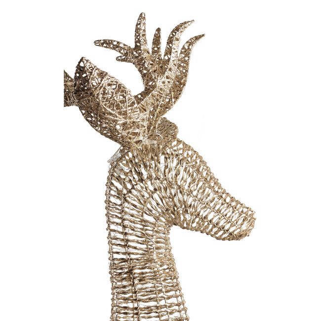 Koleda bronze PÉ big reindeer statue LED Light S