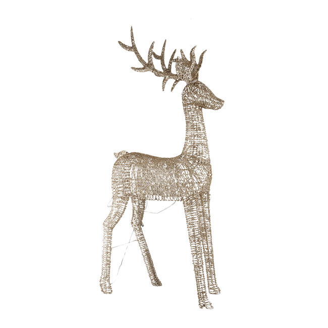 Koleda bronze PÉ big reindeer statue LED Light S