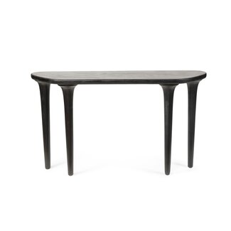 icci collection console organic smooth black woodv130x37x74