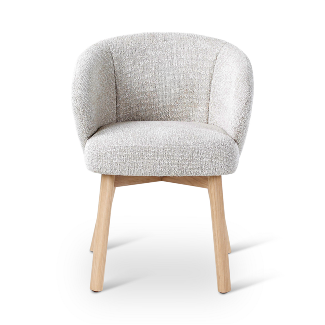 Bolly armchair beige, houten poten