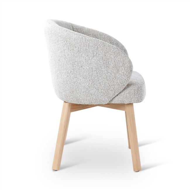 Bolly armchair beige, houten poten