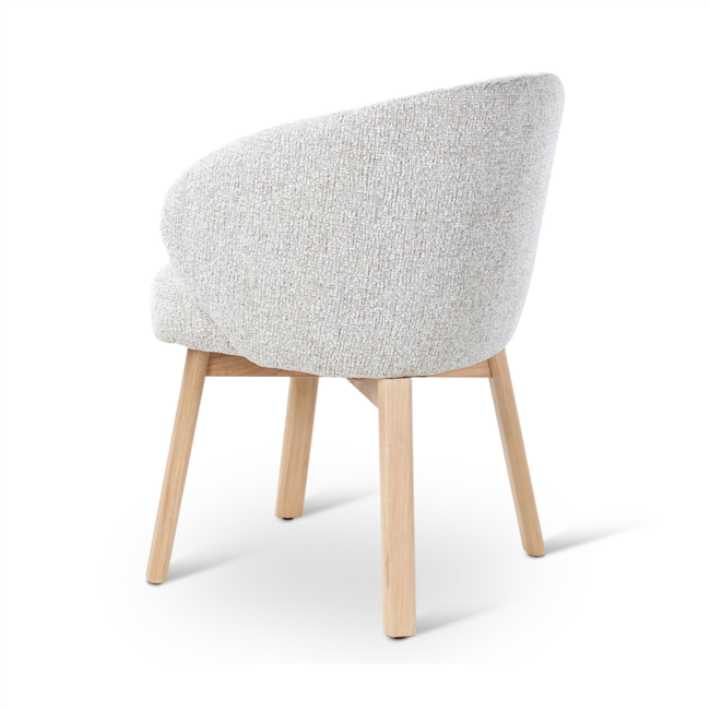 Bolly armchair beige, houten poten
