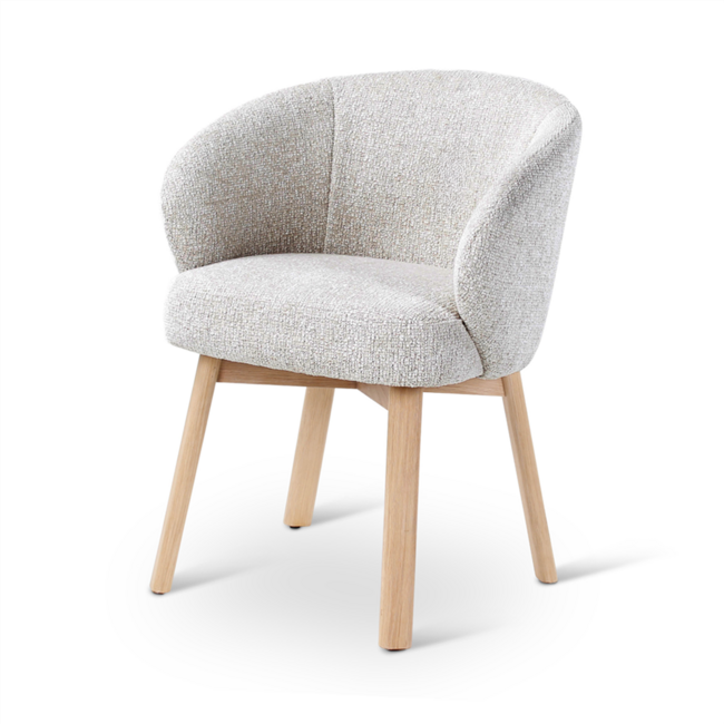 Bolly armchair beige, houten poten