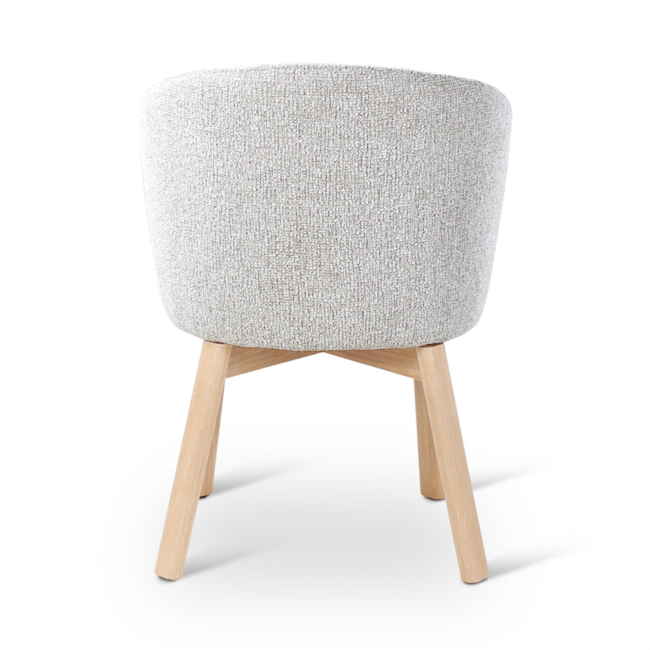 Bolly armchair beige, houten poten