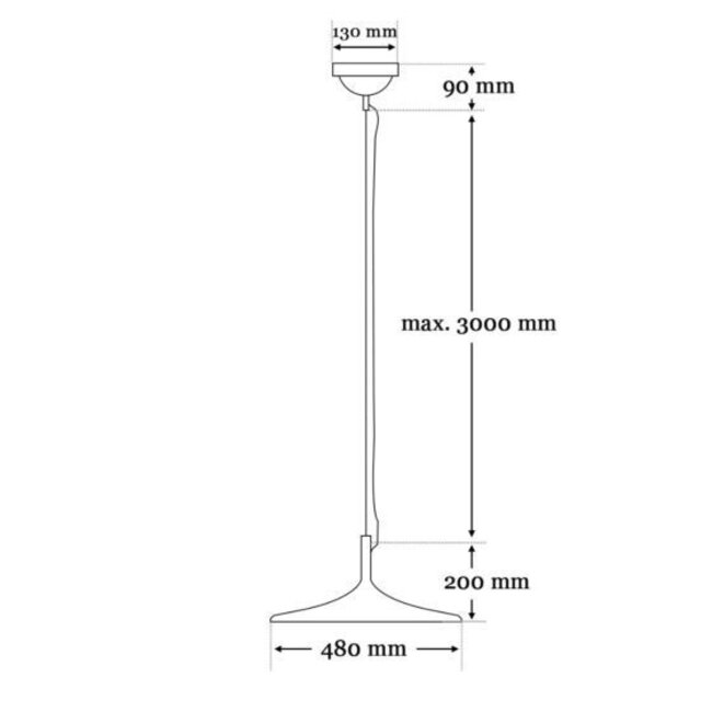Fluente Dark messing dia 48 cm