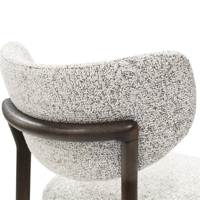 Blake counterchair stone met houten poten eik dark brown