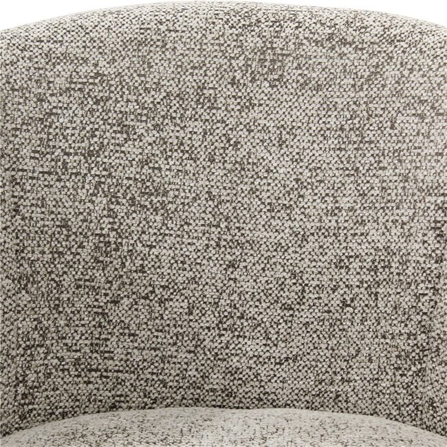 BOLLY armstoel coconut met houten poten eik dark brown