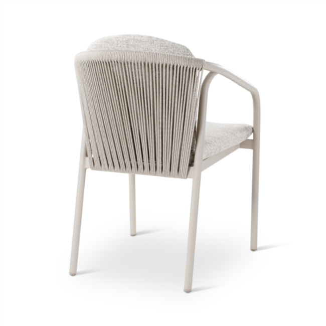 SEVAN armstoel alu topo met stone weving incl QDF kussens ensis